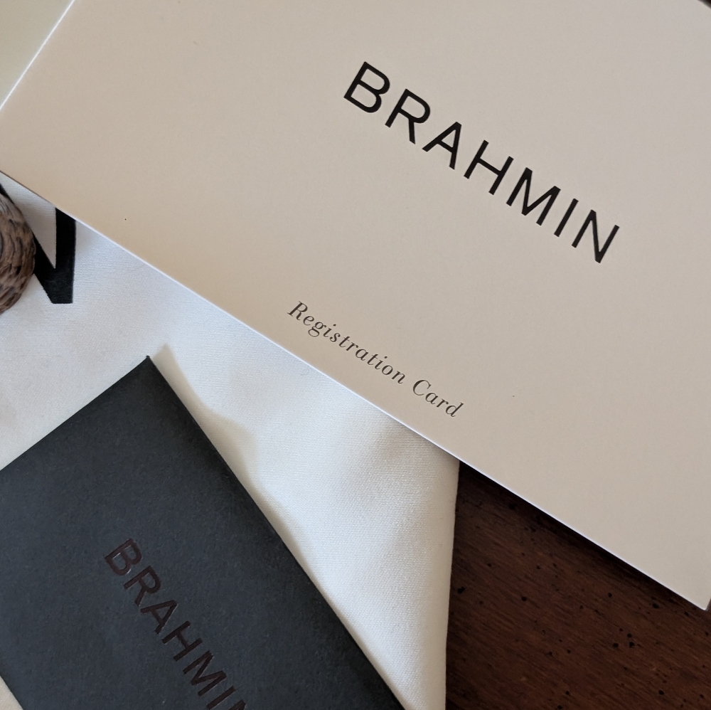 Brahmin Black and Taupe Croc-Embossed Satchel - Picture 9 of 16